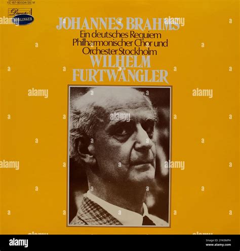 Vintage vinyl record cover. Johannes Brahms, A German Requiem ...