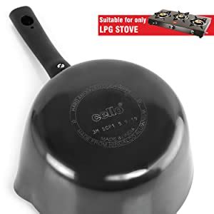 Cello Prima Hard Anodized Aluminium Sauce Pan (Black, 1.5 Liter ...
