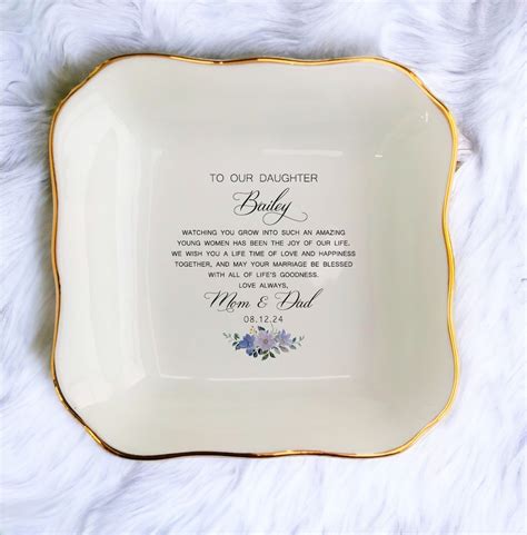 Wedding Gifts for Bride From Mom Personalized Ring Dish/unique Jewelry ...