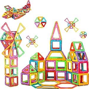 Kidology Magnetic Tiles: 3D Magnetic Construction Building Blocks Toy ...