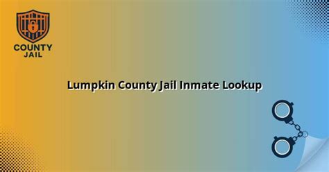 Lumpkin County Jail Inmate Lookup