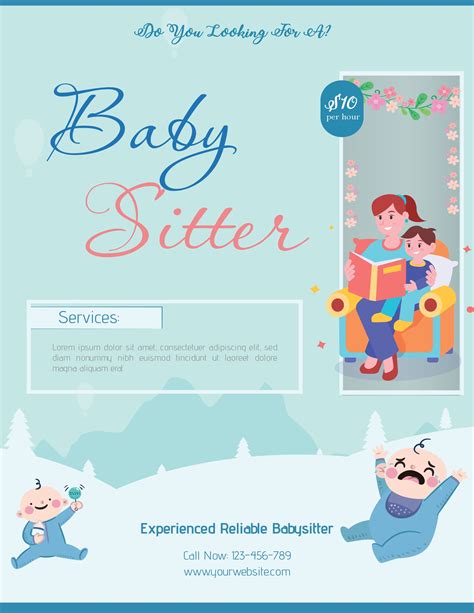 GentleCare Babysitting Flyer - WordLayouts