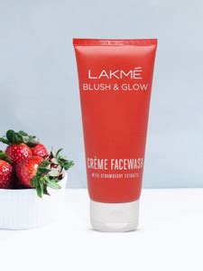 Lakmé Blush and Glow Strawberry Extracts Creme Face Wash - Price in ...