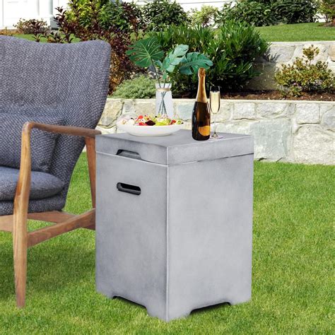 Buy LIMOR 16" Hideaway Table, Propane Tank Cover Storage Side Table for ...