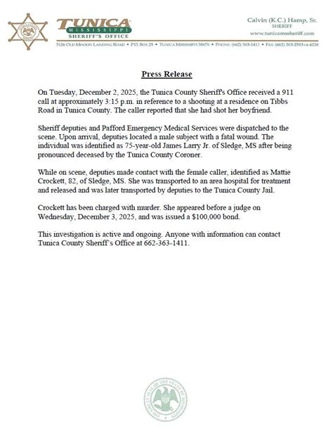 Tunica County Sheriff's... - Tunica County Sheriff's Office