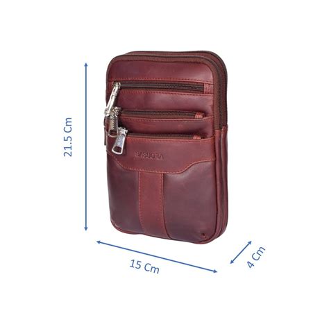 Sassora Genuine Leather Small Mobile Shaped Sling Bag