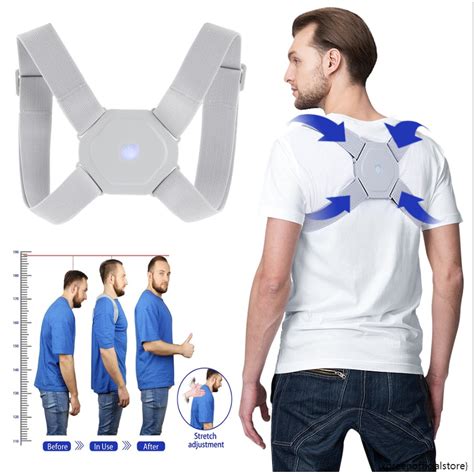 Adjustable Intelligent Back Posture Corrector Trainer Smart Posture ...
