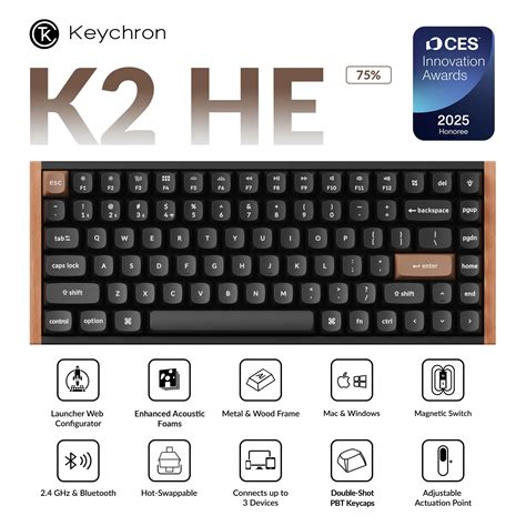 【CES Innovation Awards】Keychron K2 HE Wireless Magnetic Switch Custom ...