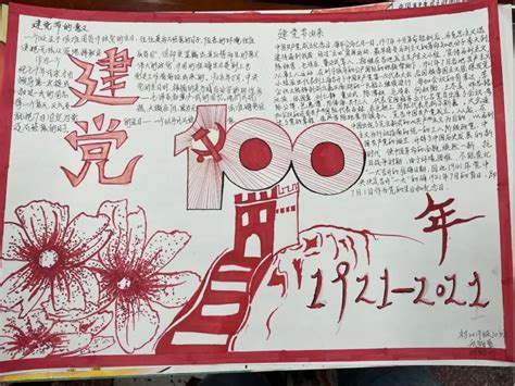 建党百年辉煌历程手抄报建党100年时代变迁手抄报