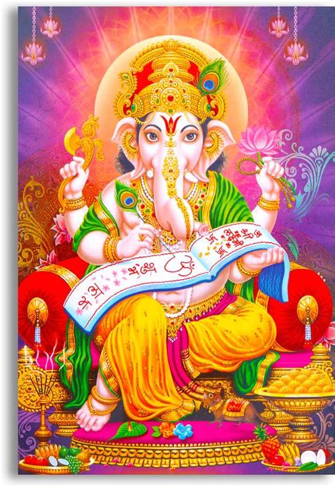 Lord Ganesha Poster HD God Religious Poster For Pooja Room Office Decor ...
