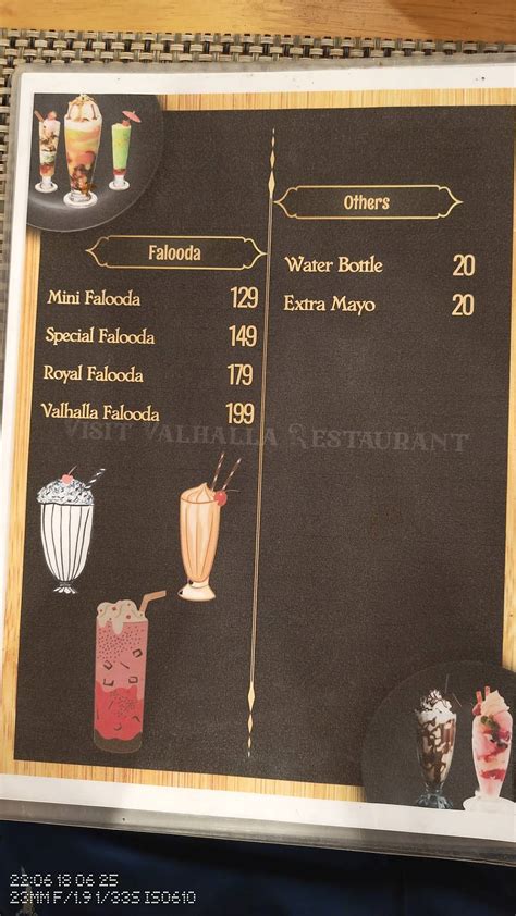 Menu at Visit VALHALLA RESTAURANT, Maraimalai Nagar
