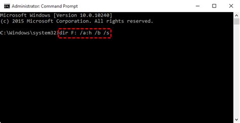 Image result for Show Hidden Files Using Command Prompt