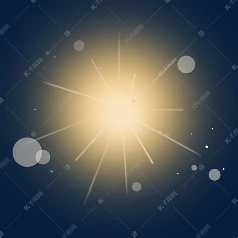 黄色耀眼射线太阳光晕素材图片免费下载-千库网