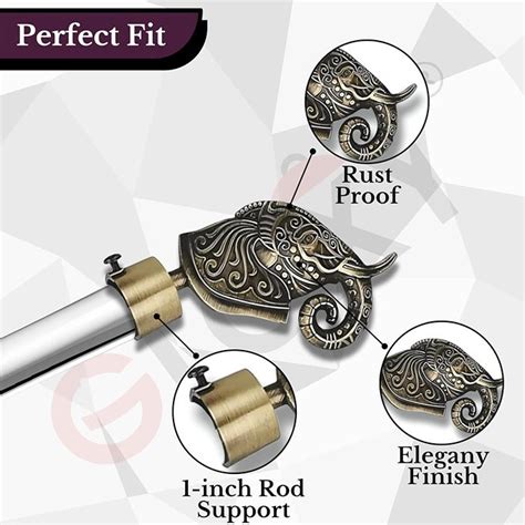 Rajwada Royal Aluminium Curtain Bracket Double Rod – Gloxy