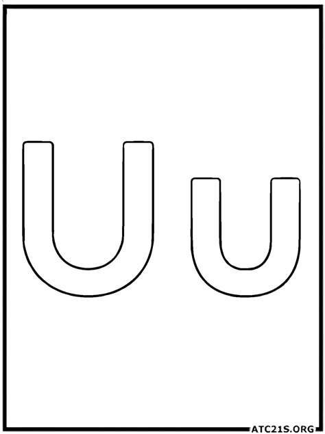 Letter U Coloring 的图像结果