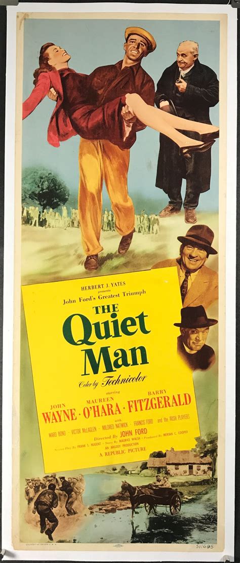 THE QUIET MAN, Original First Release John Wayne Movie Poster ...
