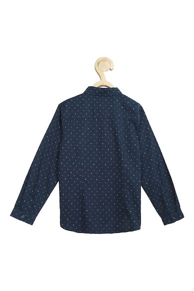 Buy Boys Navy Slim Fit Print Casual Shirt Online - 719944 | Allen Solly