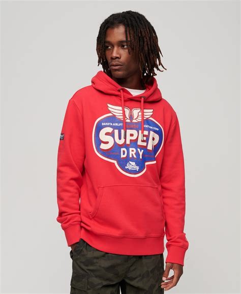 WORKWEAR LOGO GRAPHIC MEN'S RED HOODIE