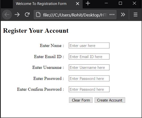 Image result for JavaScript Client-Side Validation Registration Form