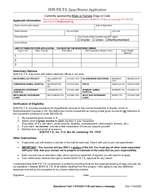 Fillable Online Spay and Neuter Assistance Program (SNAP) - SPCA St ...