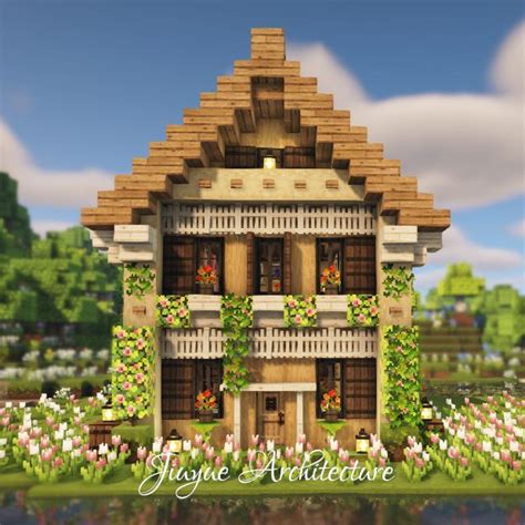 Image result for Aesthetic Minecraft Cottage Tutorial