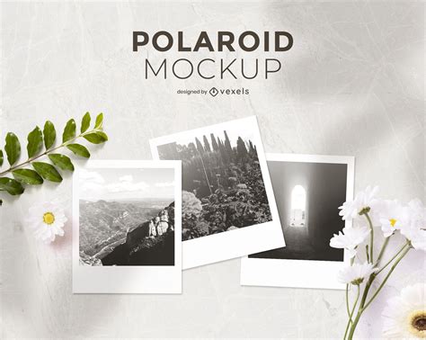 Mockups PSD de polaroid editables para descargar