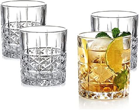 HAPPY BORN Crystal Whiskey Glasses Set of 6 pcs- 200 ML Bar Glass for ...