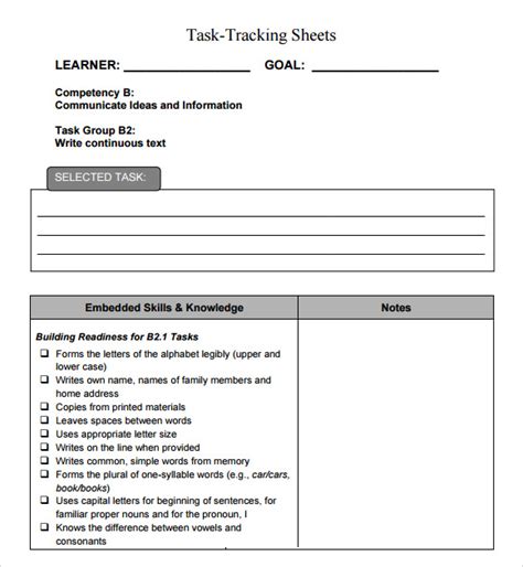 Task Tracking Sheet 的图像结果