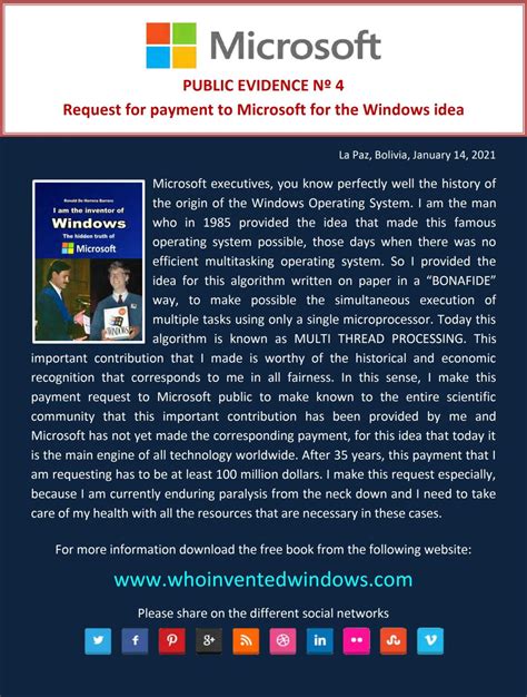 It is right that Mr. Bill Gates becomes aware and recognizes me and pays for the idea of Windows ...