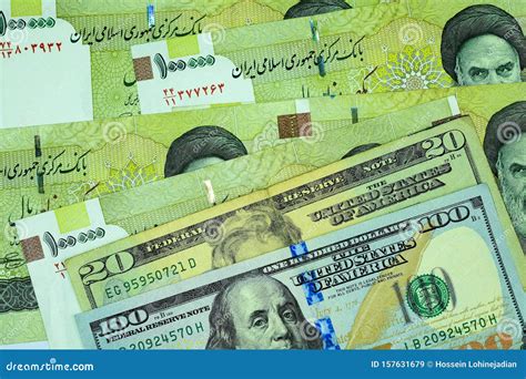 Close-up Iranian Banknote and Currency, Rials, Islamic Republic of Iran ...