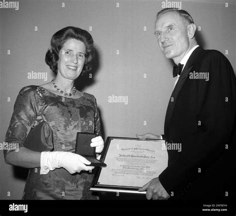 John D. Rockefeller III and his wife Blanchette are shown with the ...