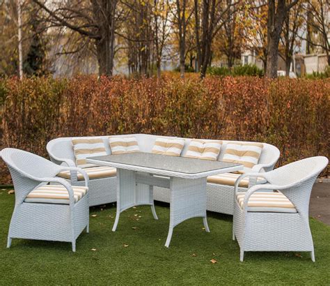 Outdoor White Wicker Furniture Set at Loren Bona blog