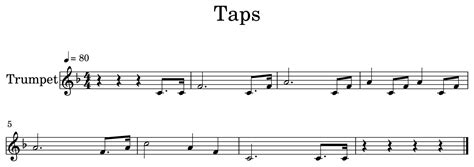 Free Printable Music For Taps Trumpet