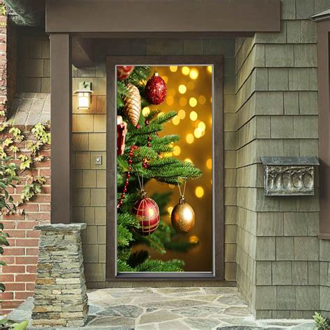 Decorated Tree Door Cover - Christmas Door Covers - Outdoor Christmas ...