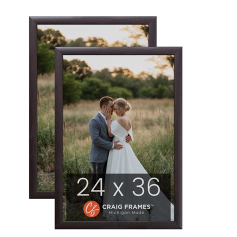Craig Frames 24 x 36 inch Picture Frame Brazilian Walnut Brown, Set of ...