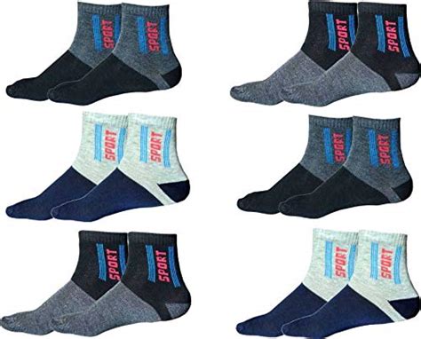 SS CLOTHING Men's Cotton Ankle Length Socks (Pack of 6) : Amazon.in ...
