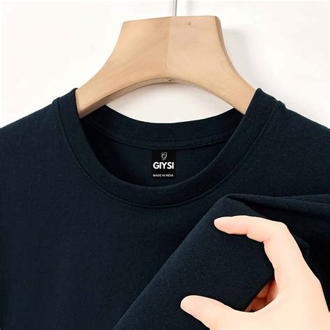 Navy Blue Round Neck T-shirts – GIYSI