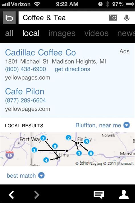 Mobile Search Engine Bing 的图像结果