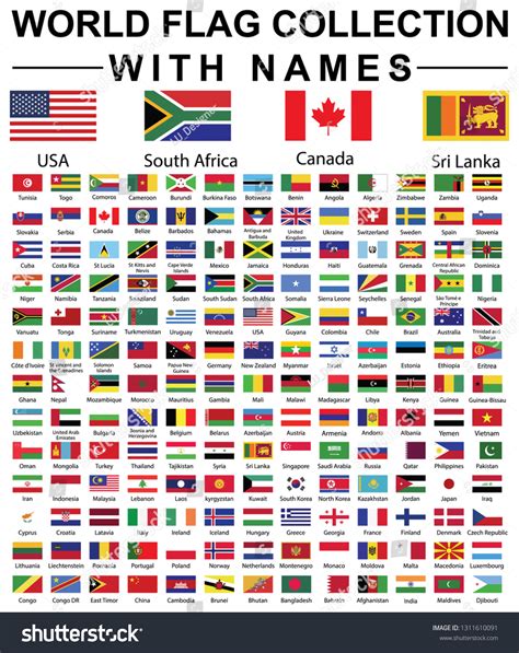 Every Flag in the World with Names 的图像结果