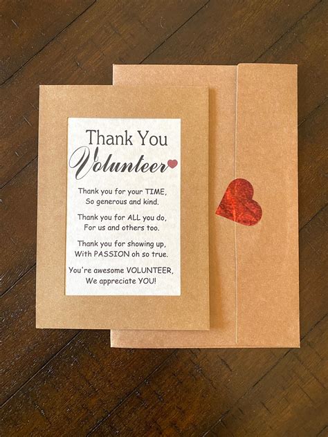 Thank You Volunteer Gift, Gifts Under 10, Volunteer Gifts, Volunteer ...