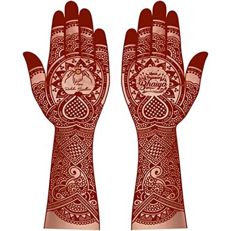 Voorkoms Full Hand Mehndi Tattoo Special Rakshabandhan Rakhi Mehndi ...