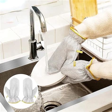Anjaneya enterprise Cleaning Gloves Oil-free bamboo fiber dishwashing ...