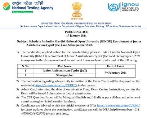 IGNOU Exam Date 2024 Out, Check Exam Schedule