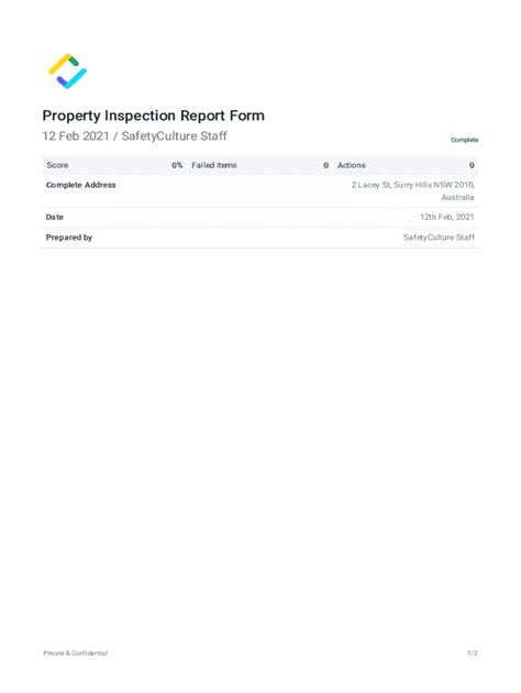 Fillable Online 16+ Property Inspection Report Templates in Google Docs ...