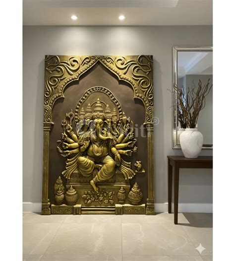 Buy 7X5 Feet Panchmukhi Ganesha 3D Mural Wall Art Online