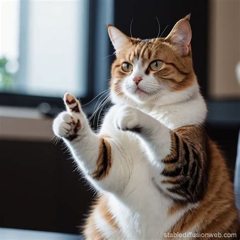 Cat Giving the Middle Finger | Stable Diffusion Online