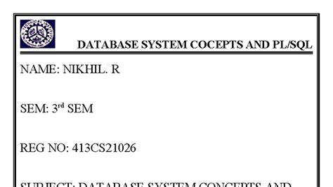 DBMS 3rd SEM Activity 02: ER Diagram & Relationship Concepts - Studocu