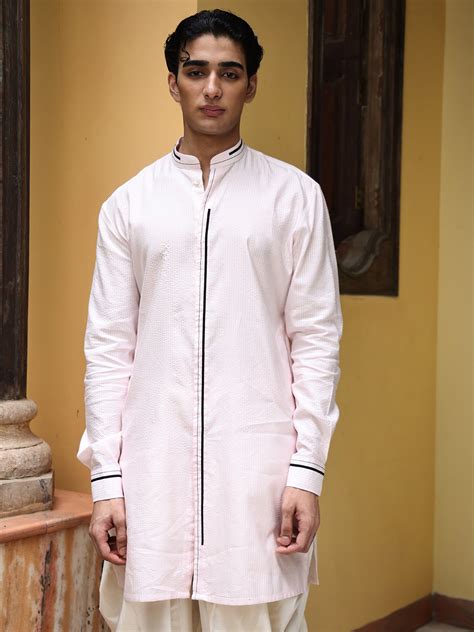Vamsi Baby Pink Cotton Blend Kurta – Thepatr