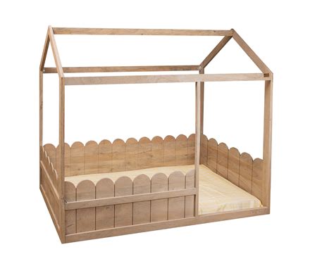 Buy Toddler Wooden House Bed - Oat Finish Online - SkilloToys.com