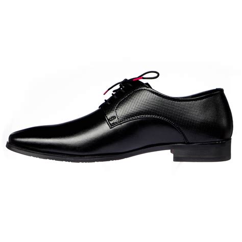 Shooez Brand Mens Laced Dress Up Formal Derby Shoes 1549 (Black ...